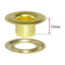 Micron Brass Grommet/Washer #2 Long Neck (12mm) 500-set